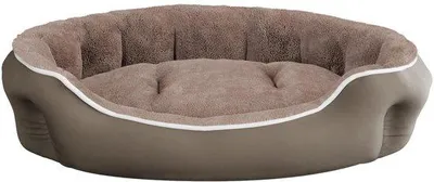 Image de Lit pour chien en tissu beige, 75 x 65 x 20 cm