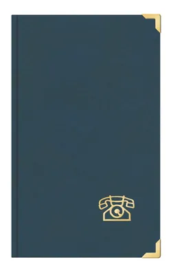 Produktbild von Telefonbuch Adressbuch ca DIN A5 mit Messingecken blau