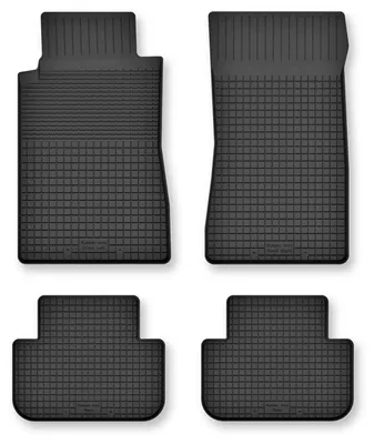 Produktbild von Gummifußmatten 4er Set, universell für: Mercedes C 190 W201 Limousine (1982-1993)