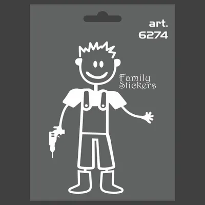 Produktbild von Sticker Aufkleber Family Papa Bohrer