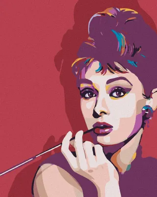 Obrázok produktu pre Zuty - Diamantové maľovanie - AUDREY HEPBURN 02, 40x50 cm, bez rámu a bez vypnutia plátna
