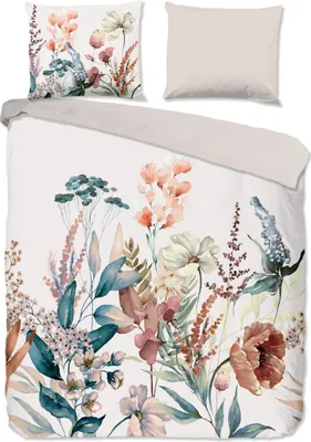 Produktbild von Good Morning Bettwäsche "Blumen" - Multi - (200x200/220 cm) - Baumwolle Flanell