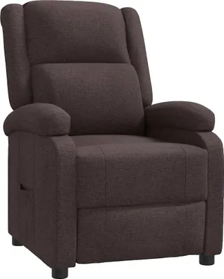 Image de vidaXL Fauteuil relax brun foncé Tissu