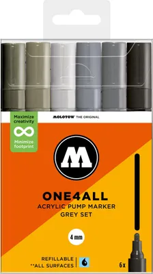 Image de Marqueur acrylique Molotow One4All 227HS Grey Set