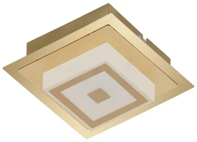 Produktbild von Briloner LED Wand- und Deckenleuchte Goldfarben eckig 12x12cm 5W 400lm warmweiß 3000K