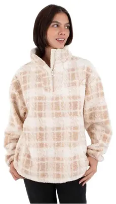 Produktbild von Hurley Laneway High Pile Fleece Mit Halbem Reißverschluss Beige M Frau Beige M