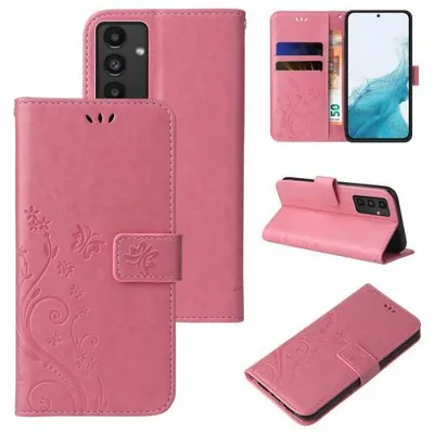 Produktbild von Kunstleder Flip-Hülle Floral für Smartphones - Farbe: Rosegold - Modellkompatibilität: Für Samsung Galaxy A54 5G