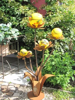 Productafbeelding van Edelrost Glasbloem, "Blumenzauber", 120 cm, geel