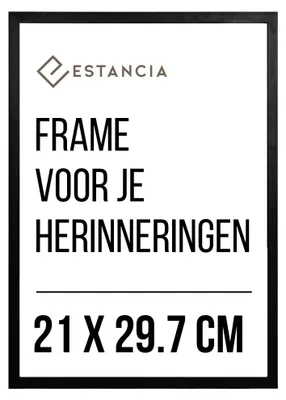 Holz-Bilderrahmen A4 21x29,7 cm schwarz mit Plexiglas