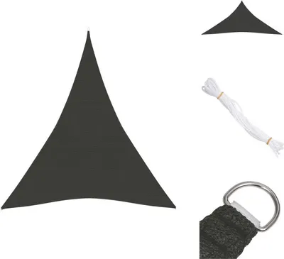 Produktbild von vidaXL Sonnensegel 160 g/m² Anthrazit 3x4x4 m HDPE -  Sonnenschirme & Sonnenschutze