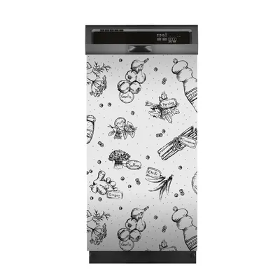 Produktbild von Aufkleber sticker 45x80 cm Dekorative folie Spülmaschine - Gewürzen und Kräutern