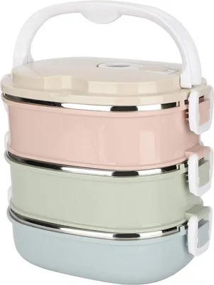 Productafbeelding van Famanu Thermische Lunchbox - Meerlagige voedselcontainer met thermische isolatie - 3 lagen