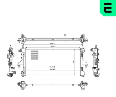 Produktbild von ERA 673011 Kühler Wasserkühler Motorkühler für FIAT Ducato Kastenwagen (250, 290) Ducato Pritsche / Fahrgestell (250, 290) Ducato Bus (250, 290)