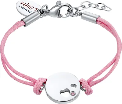 Produktbild von Prinzessin Lillifee 2034000 Textilarmband mit Herzen aus Edelstahl