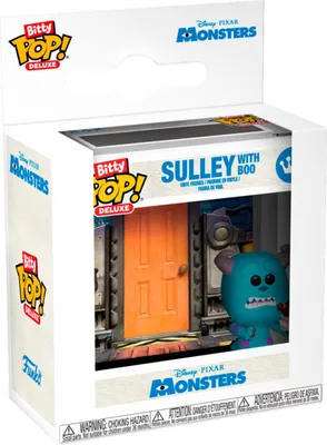 A Funko Bitty Deluxe Disney Pixar Monsters Sulley with Boo collectible figure in its packaging.