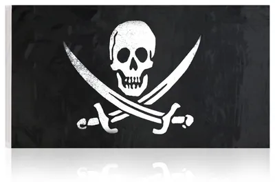 Piratenvlag aus Polyester, 130x75 cm, für Karneval und Mottopartys