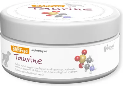 Produktbild von Vetfood BARFeed Taurine 150g, Taurin - Schlüsselaminosäure zur Unterstützung der Gesundheit von Katzen und Hunden, Hund, Katze