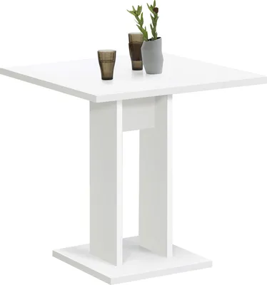 Zdjęcie produktu dla Säulen-Esstisch >BANDOL 1< in weiß - 70x77,5x70cm (BxHxT)