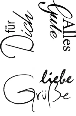 Produktbild von Clear Stempel-Set "Liebe Grüße", ca. 7,4x10,5cm