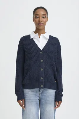 Produktbild von OXMO OXEDNA Damen Strickjacke Grobstrick Cardigan regular fit