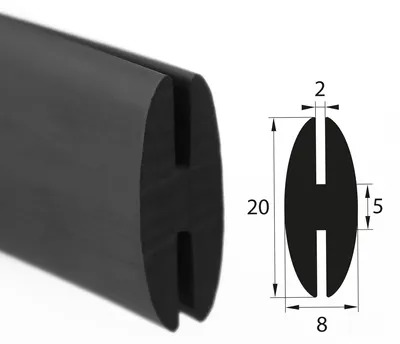 Produktbild von H4 - H-Profil EPDM schwarz Vollgummi H-Profil Dichtung Gummiprofil Dichtungsprofile H-Form H-förmig
