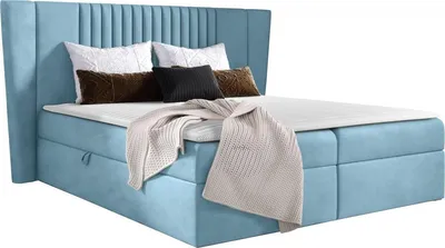 Produktbild von MIRJAN24 Boxspringbett Spark, Doppelbett mit zwei Bettkästen für die Bettwäsche, Ehebett mit Topper und Kopfteil (Magic Velvet 2260, Größe: 160x200 cm)
