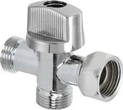 Produktbild von 3-Wege-WC-Absperrventil aus Messing verchromt