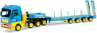 Produktbild von Herpa 305662 MAN TGX XXL 540 Semitieflade-Sattelzug Siefert Spedition