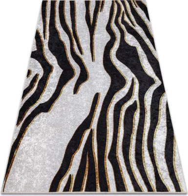 Produktbild von MIRO 52002.807 Waschteppich Zebramuster Anti-Rutsch - creme / schwarz beige 200x290 cm