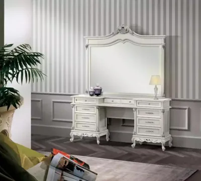 Produktbild von Schminktisch Spiegel Komplett Kommode Schlafzimmer 2tlg. Konsole Neu
