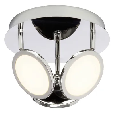 Produktbild von Brilliant LED Deckenlampe Pluto Chrom Ø22cm 3 x 5W 1500lm warmweiß 3000K schwenkbar