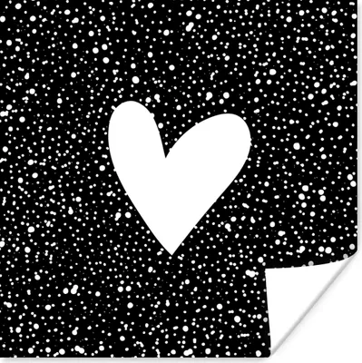 Produktbild von MuchoWow® Poster Design - Liebe - Herz 75x75 cm - Wand Dekoration