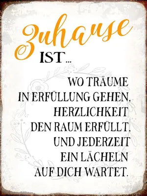 Produktbild von vianmo Holzschild 40x30 cm Zuhause ist wo Träume Lächeln