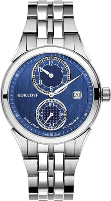 Produktbild von Korloff  04WA1470012 Automatik Regulator blau silber Edelstahl Herren Uhr NEU