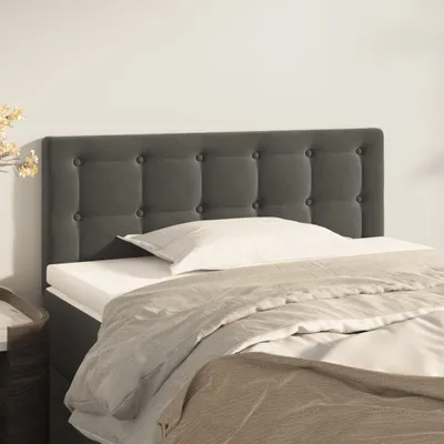 Produktbild von "Rabatt" Bettkopfteil modern - Kopfteil für Bett - Dunkelgrau 80x5x78/88 cm Samt - Kopfteile CC15621
