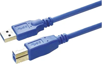 Produktbild von MediaRange MRCS150, 5 m, USB A, USB B, USB 3.2 Gen 1 (3.1 Gen 1), Männlich/Männlich, Blau