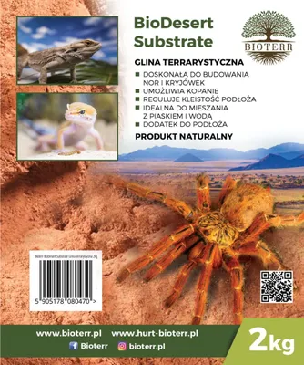 Immagine prodotto di Substrato BioDesert Argilla per terrari da modellare, substrato, fondo 2kg