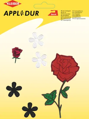 Produktbild von KLEIBER Applikations-Sortiment "Flowers 1" 6 Motive zum Aufbügeln