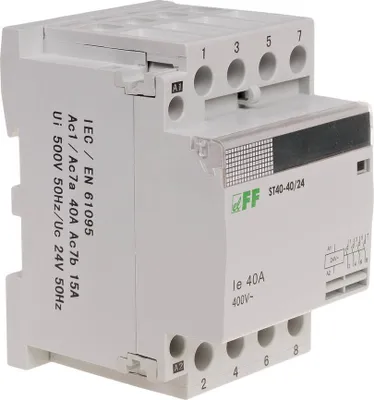 Zdjęcie produktu dla Stycznik modułowy 40A 4×NO 24V AC ST40-40 24V Stycznik elektromagnetyczny F&F