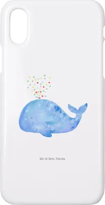 Produktbild von Mr. & Mrs. Panda Iphone 10 Handyhülle Wal Konfetti - Weiß - Geschenk, Geburtstag, Meer, X, Handy Case, Abnehmen, Wale, Diät, Trennung, Cover