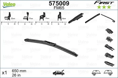 Image de FM65 650 mm Valeo Premier balai plat d'essuie-glace
