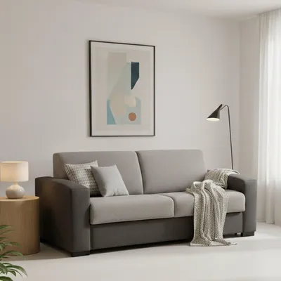 Immagine prodotto di Talamo Italia Divano Letto 2 Posti Andymion 95x200 cm Nero, Sfoderabile Contenitore Italy