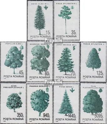Produktbild von Briefmarken Rumänien 1994 Mi 4982Y-4991Y (kompl.Ausg.) gestempelt Freimarken: Bäume