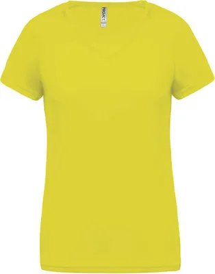 Produktbild von Proact Damen Sport T-Shirt Fitness Training Short Sleeve Jersey Shirt, Größe:XS, Farbe:Fluorescent Yellow