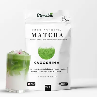 Produktbild von Biomatea 80g Wakataka Japanischer Matcha Pulver Grüner Tee aus Kagoshima