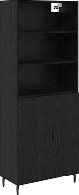 Image de Haut Armoire Chêne noir 69,5 x 34 x 180 cm