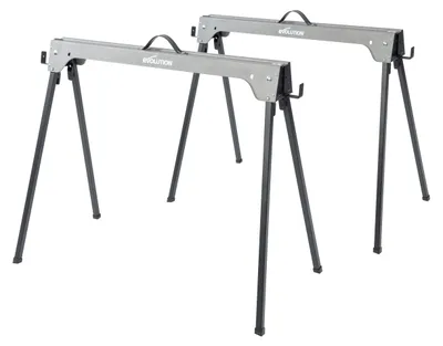 Produktbild von Sägebock für Metall – Klappbar, Tragfähigkeit 500 kg – 74,2 x 82,5 x 74,2 cm – Silber