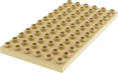 Zdjęcie produktu dla 1x Lego Duplo Building Plate 6x12 beige Basic Base Plate 5634 6284700 18921 4196