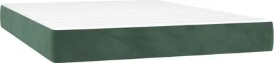 Obrázok produktu pre Matrac s taštičkovými pružinami stredná tvrdosť tmavozelený 120x210x20 cm zamat
