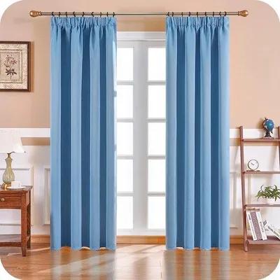 Productafbeelding van Famanu verduisteringsgordijnen met plooiband - Beige, 225 x 140 cm, set van 2